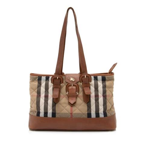 burberry manor tote|burberry check and leather tote.